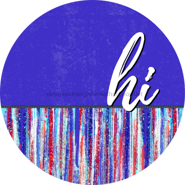 Patriotic Door Hanger Hi Dco - 01512 - Dh 18’ Round Wood